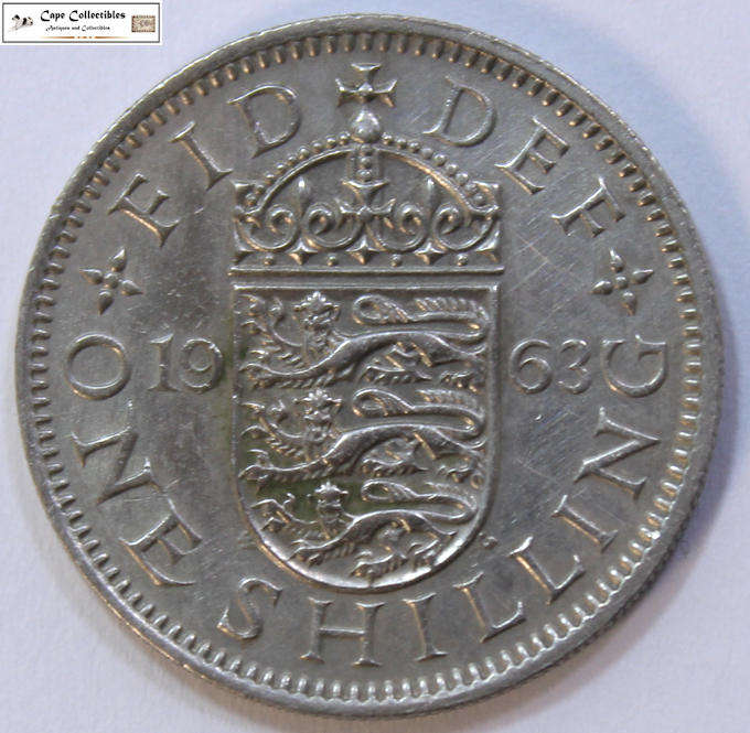 United Kingdom 1963 1 Shilling Coin Circulated