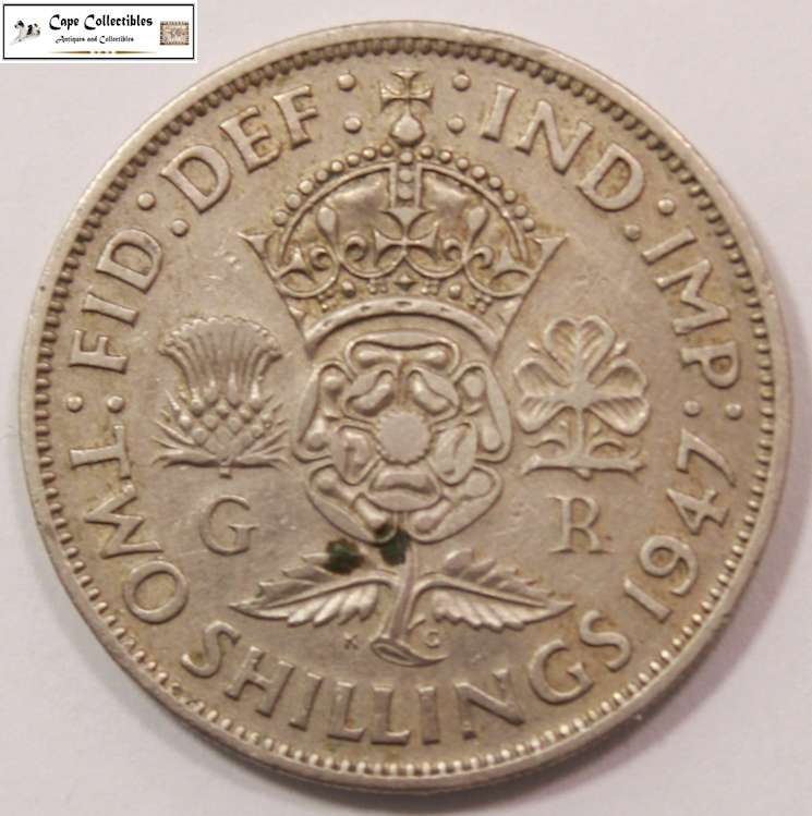 United Kingdom 2 Shillings 1947 Coin Circulated