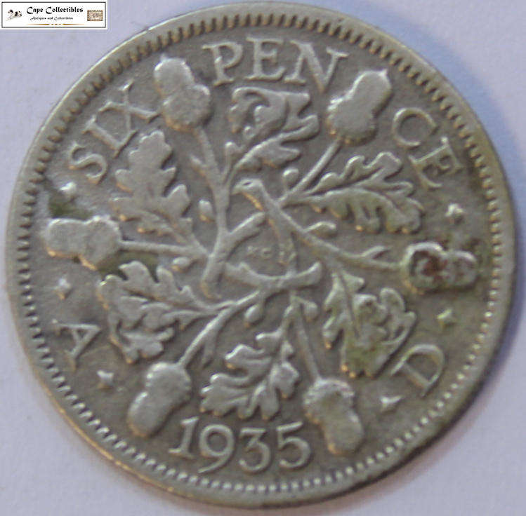 United Kingdom 6 Pence 1935 Coin Circulated