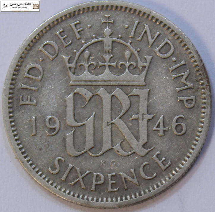 United Kingdom 6 Pence 1946 Coin Circulated
