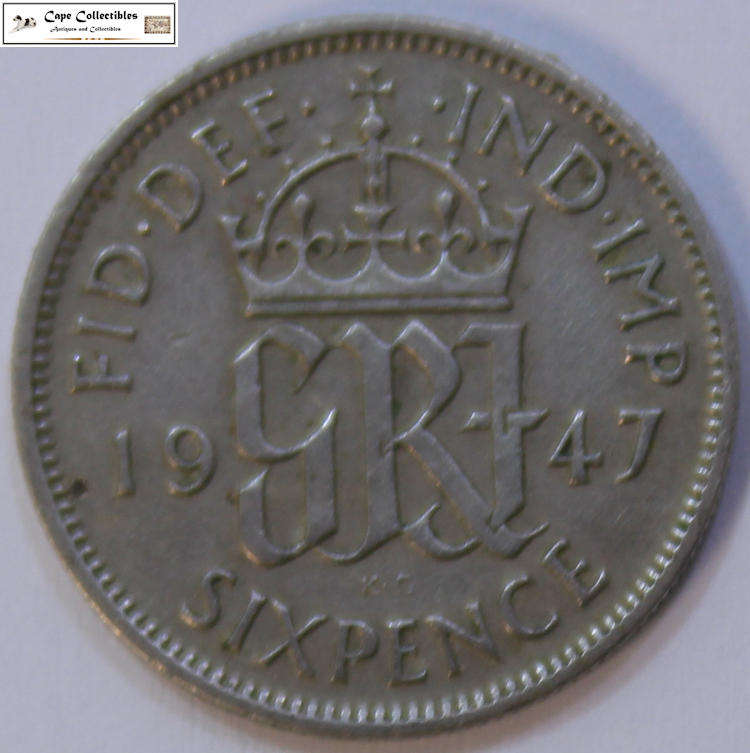 United Kingdom 6 Pence 1947 Coin Circulated