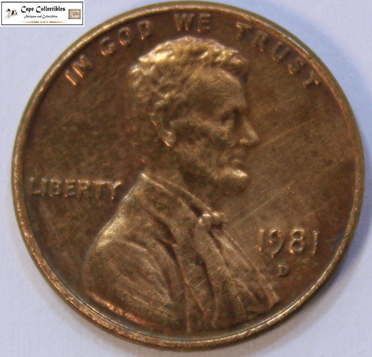 United States Of America 1981 1 Cent Coins "Lincoln Memorial" Circulated