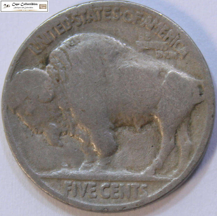 United States Of America Five Cent Unknown Date Buffalo or Indian Head Coin "Flat Ground"