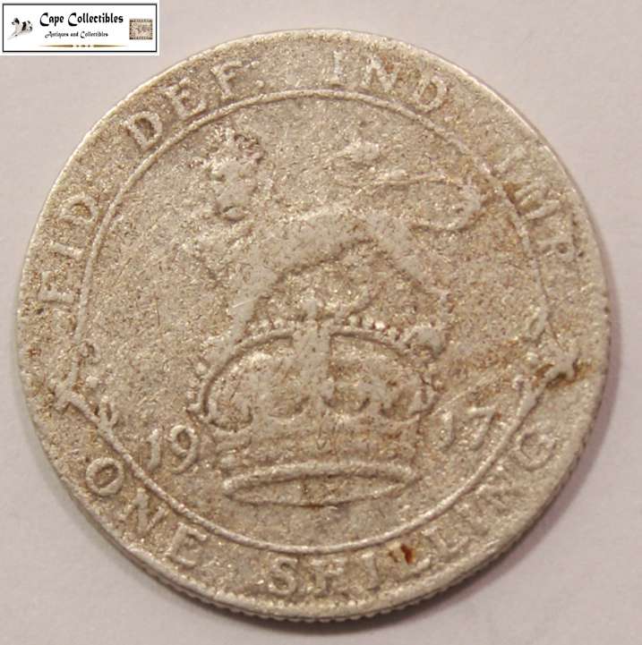 United Kingdom 1 Shilling 1917 Coin Circulated
