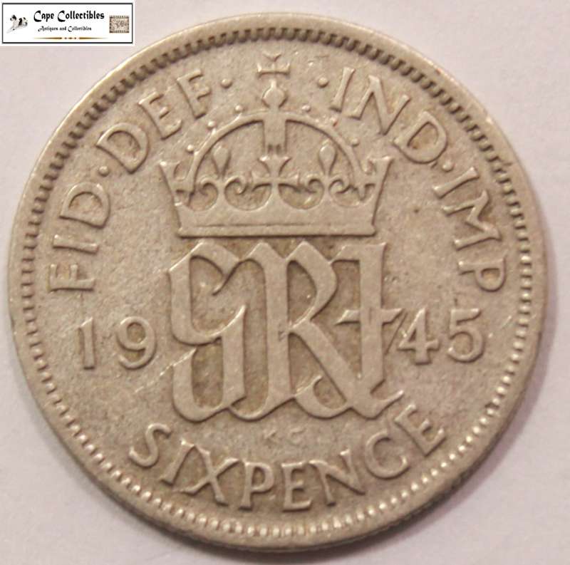 United Kingdom 6 Pence 1945 Coin Circulated