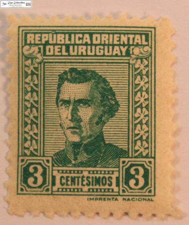 Uruguay 3 Centesimos 1948 General Jose Artigas Stamp (Scott 572)