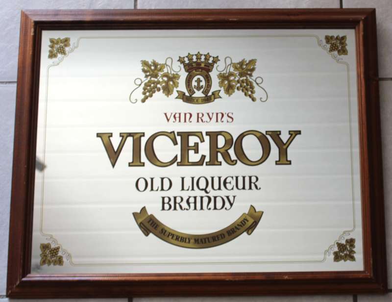 Van Ryn's Viceroy Old Liqueur Brandy Bar Mirror
