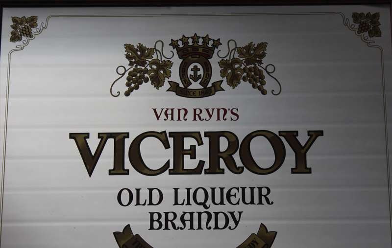 Van Ryn's Viceroy Old Liqueur Brandy Bar Mirror