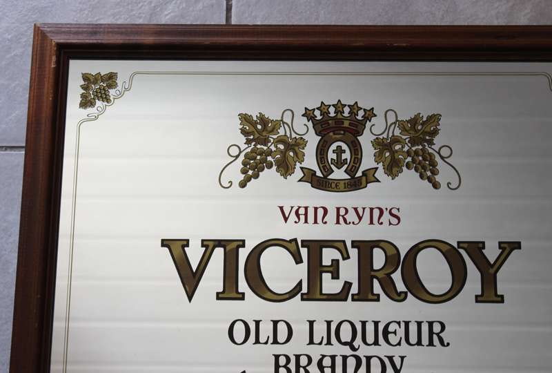Van Ryn's Viceroy Old Liqueur Brandy Bar Mirror