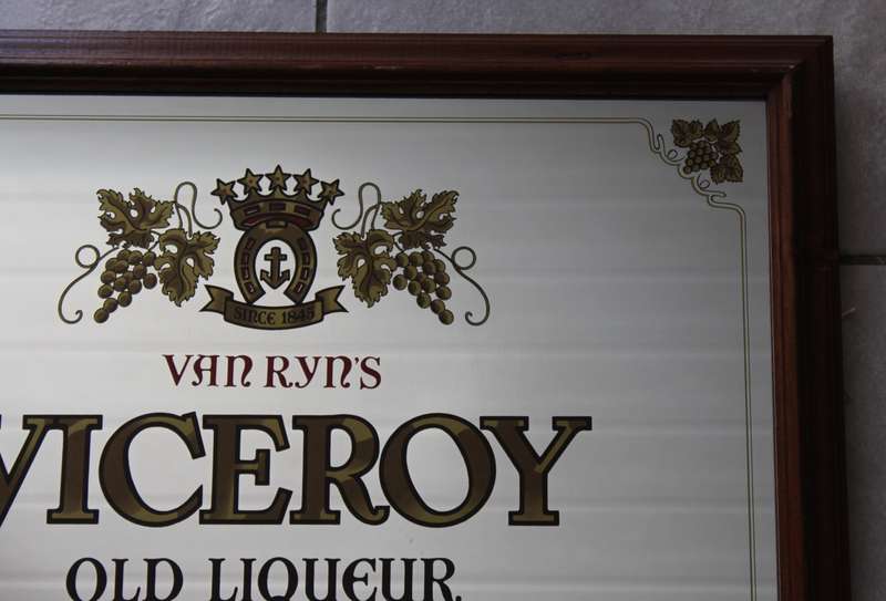 Van Ryn's Viceroy Old Liqueur Brandy Bar Mirror
