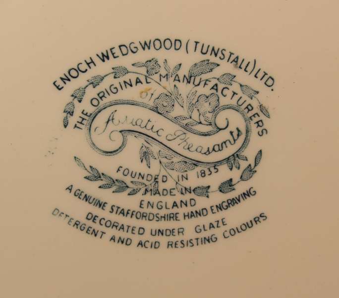 Enoch Wedgwood (Tunstall) Ltd "Asiatic Pheasants" Display Plate