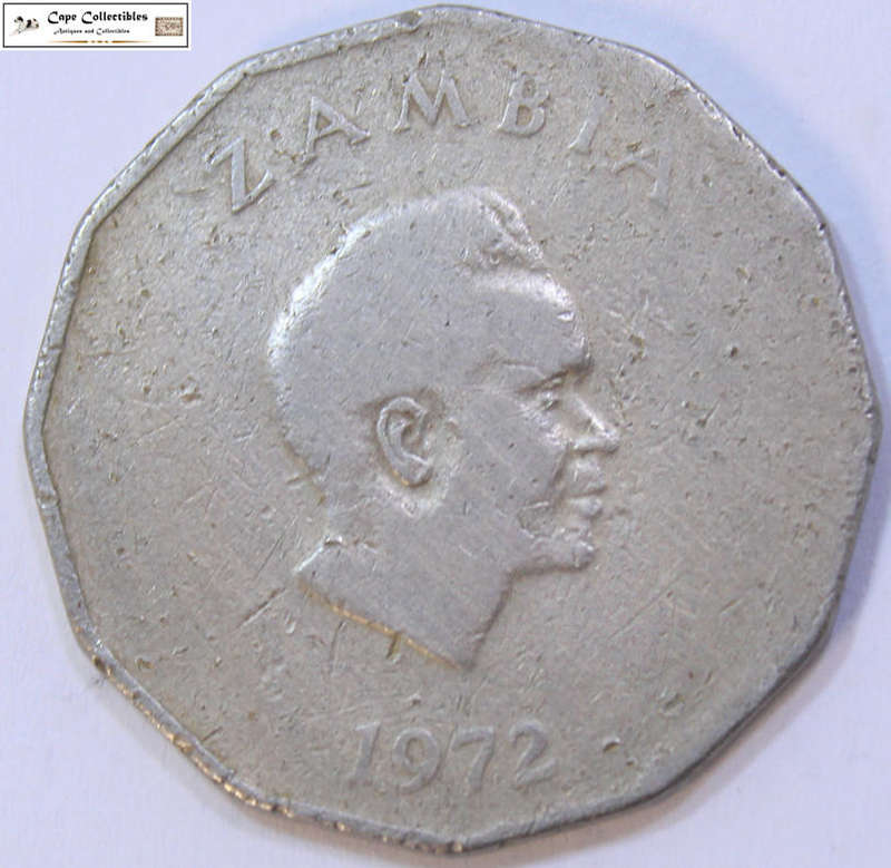 Zambia 50 Ngwee 1972 Coin Circulated
