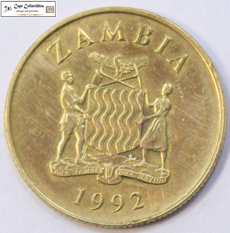 Zambia 5 Kwacha 1992 Coin Circulated