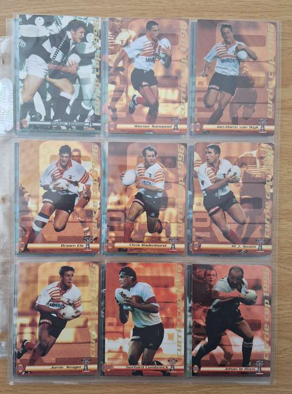 1996 Sportsdeck Currie Cup Rugby Trading Cards
