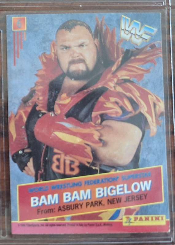 1995 WWF Wrestling Card from Panini - Bam Bam Bigelow