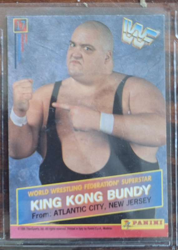 1995 WWF Wrestling Card from Panini - King Kong Bundy #1