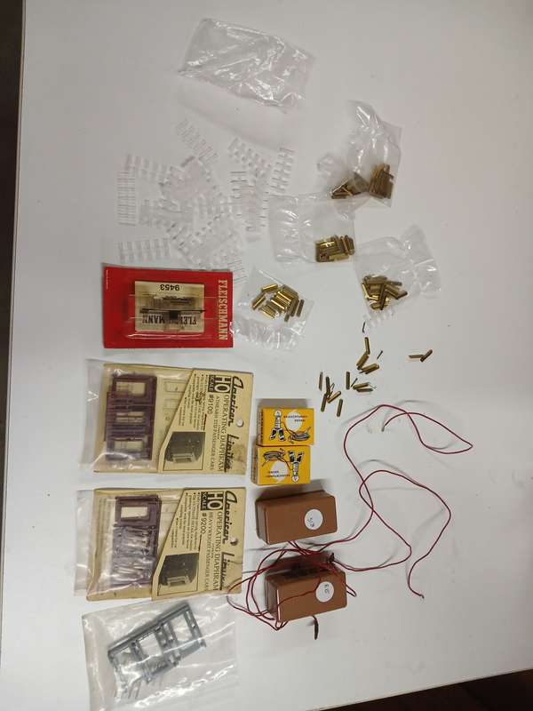 HO SCALE - VARIOUS RAIL JOINERS AND MODEL TRAIN ACCESSORIES