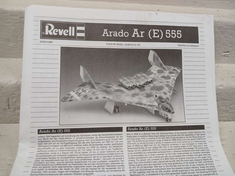 1:72 SCALE - REVELL - MILITARY AEROPLANE - ARADO E555