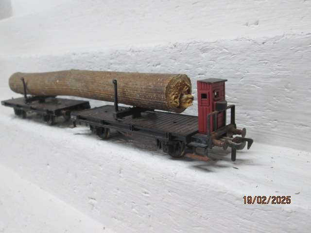 HO SCALE - FLEICHMANN - TWIN WAGON - LOG CARRIER