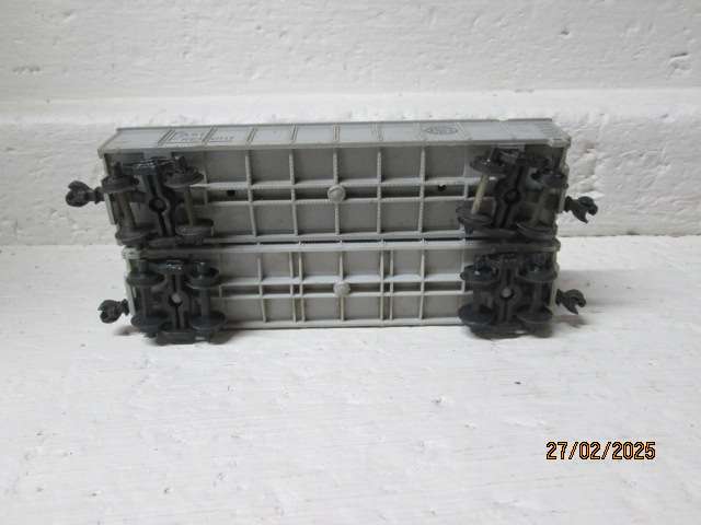 HO SCALE - MARX TOYS - OPEN GOODS WAGON X2