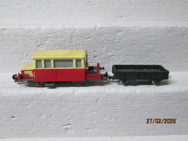 HO SCALE - JOUEFF - INSPECTION TROLLY LOCOMOTIVE + WAGON - BOXED