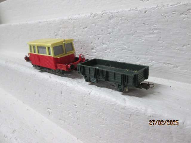 HO SCALE - JOUEFF - INSPECTION TROLLY LOCOMOTIVE + WAGON - BOXED
