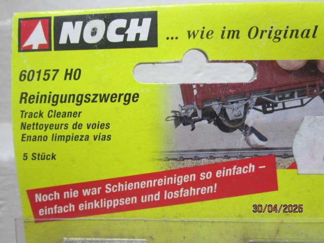HO SCALE - NOCH - TRACK CLEANING PADS - X5 - BOXED