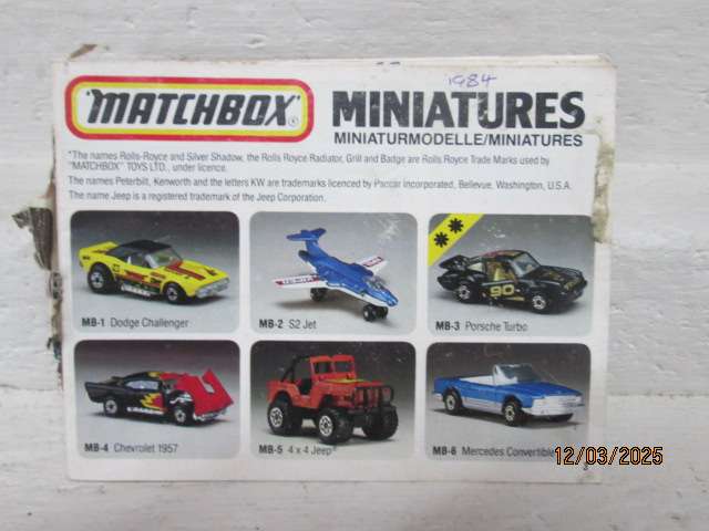 DIE CAST - MATCH BOX CATALOGUE - 1983 + 1984
