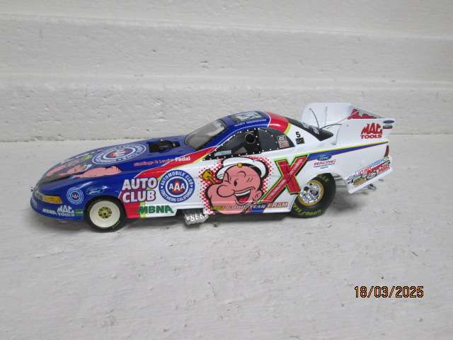 DIE CAST - 1:24 SCALE - ACTION - 2004 MUSTANG POPEYE - FUNNY CAR - BOXED