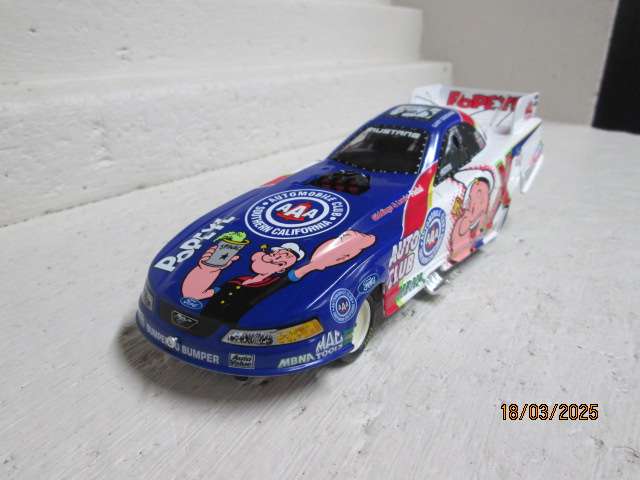 DIE CAST - 1:24 SCALE - ACTION - 2004 MUSTANG POPEYE - FUNNY CAR - BOXED