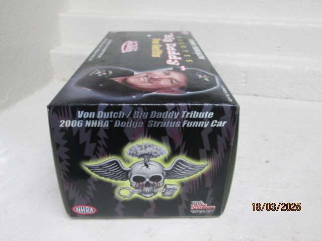 DIE CAST - 1:24 SCALE - RACING CHAMPIONS - DODGE BIG DADDY VON DUTCH  - FUNNY CAR - BOXED