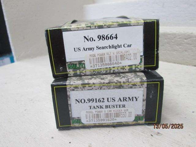 HO SCALE - MODEL POWER - X2 US ARMY WAGONS - BOXED