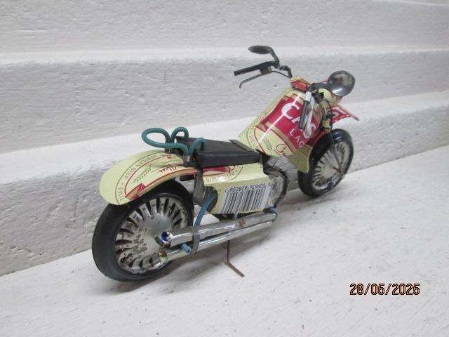 TIN MOTORBIKE - MADE FROM CASTLE BEER CAN