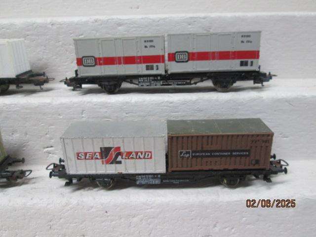 HO SCALE - LIMA - X4 CONTAINER FLATCAR WAGONS