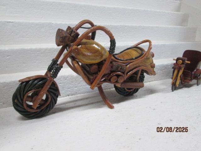 WOODEN MOTORBIKE - + TRICYCLE