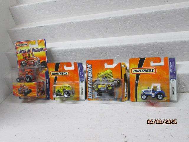 DIE CAST - MATCHBOX - X4 VARIOUS TRACTORS - BOXED