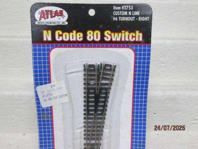 N SCALE - ATLAS - LONG RIGHT HAND POINT - NO.2753 - BOXED
