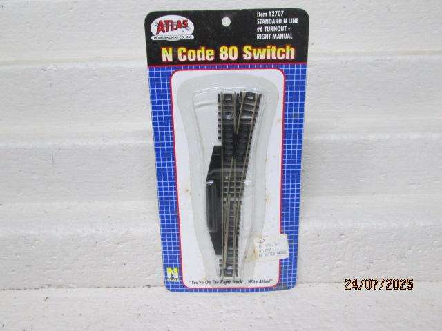 N SCALE - ATLAS - STANDARD RIGHT HAND POINT - NO.2707 - BOXED
