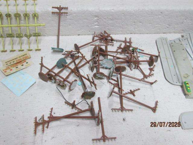 HO SCALE - LOTS OF SCENERY RAILWAY SIGNS + TELEPHONE POLES ETC