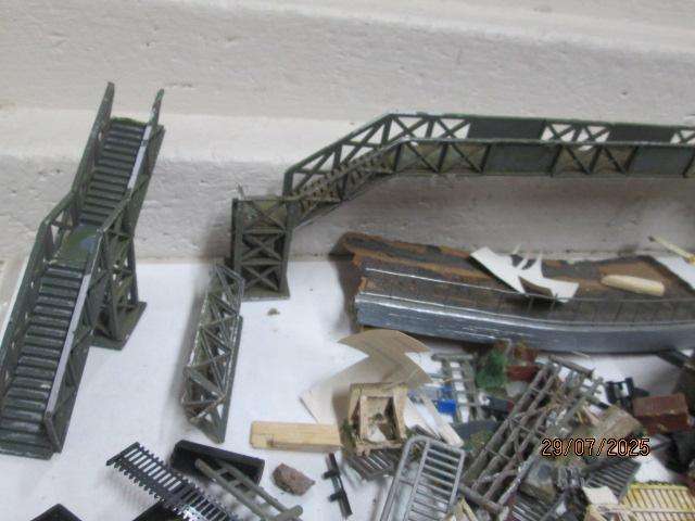 HO SCALE - LARGE AMOUNT OF MODEL RAILWAY SCENERY INCLUDING GRAVEYARD ETC