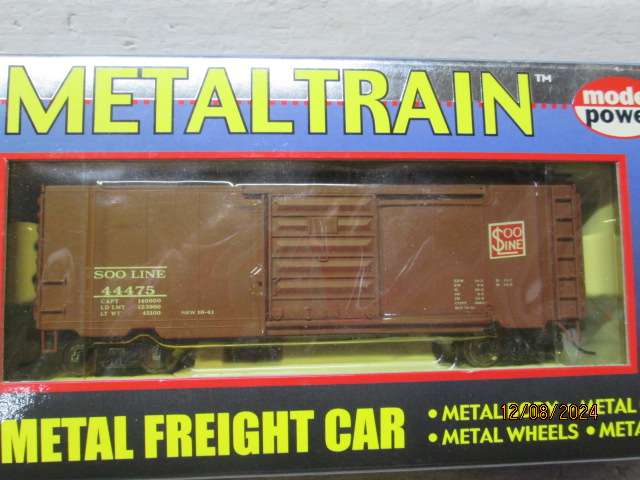 HO SCALE - MODEL POWER - METALTRAIN - 40 FOOT SOO LINE BOX WAGON - BOXED