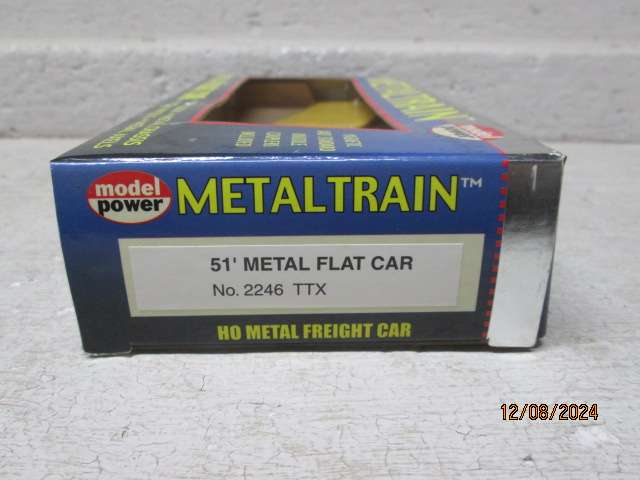 HO SCALE - MODEL POWER - METALTRAIN - 51 FOOT TTX FLAT CAR WAGON - BOXED