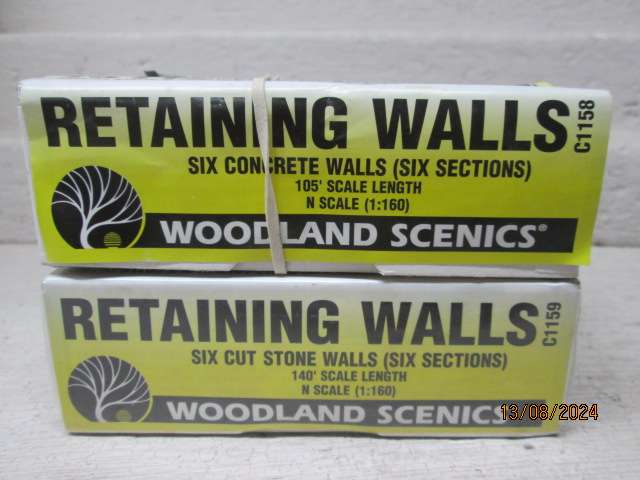 N SCALE - WOODLANDS SCENICS - RETAINING WALLS - X2 BOXES