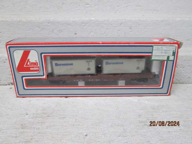 HO SCALE - LIMA - SAR - CONTAINER WAGON WITH SAFMARINE CONTAINERS - BOXED