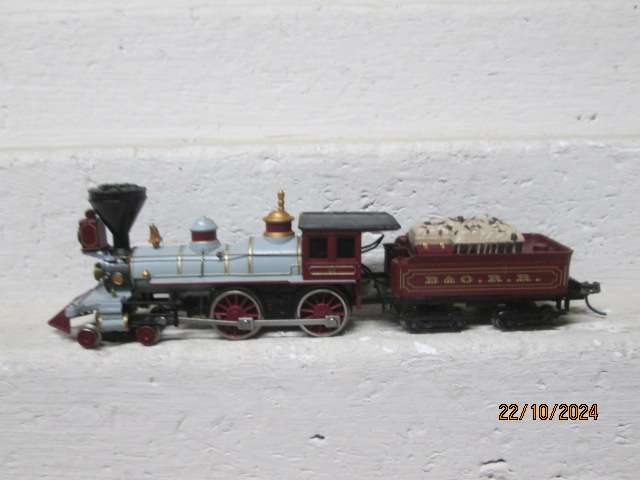 HO SCALE - BACHMANN - B&O.R.R 4-4-0 STEAM LOCOMOTIVE