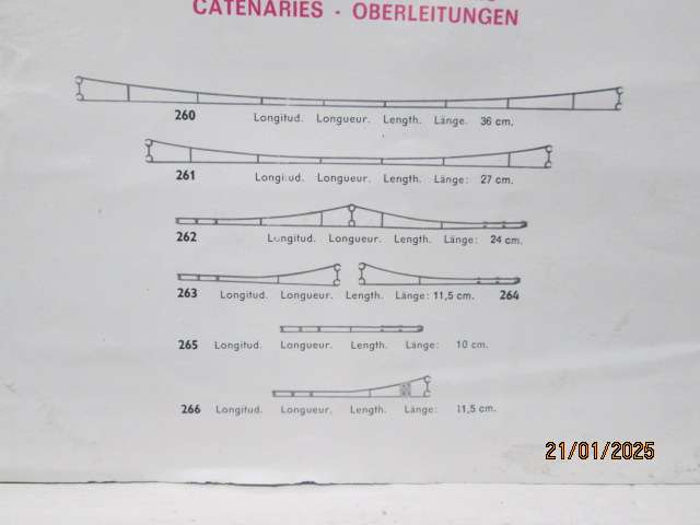 HO SCALE - ELECTROTREN - OVERHEAD CATENARY - NO.262