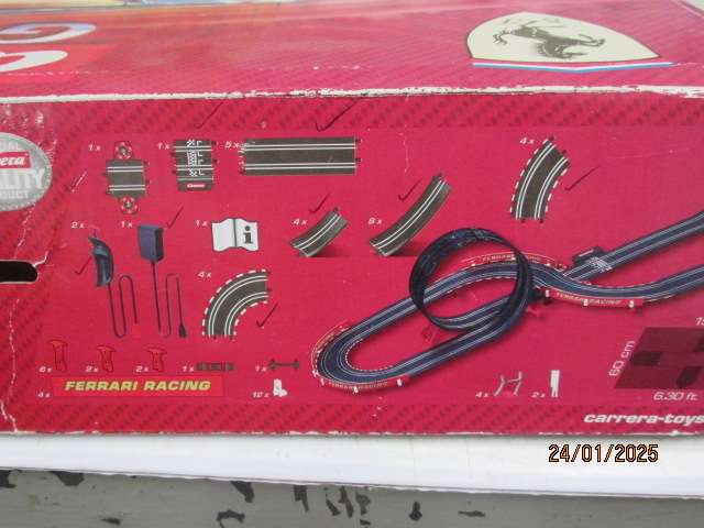 1:43 SCALE - CARRERA - FERRARI GT SLOT CAR SET - BOXED