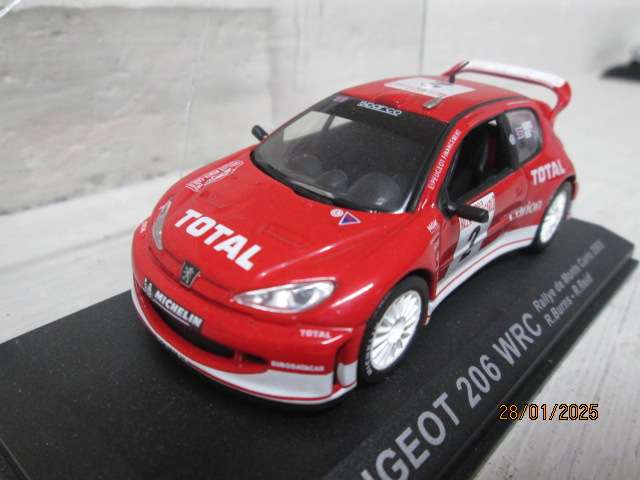DIE CAST 1:43 SCALE - RALLY CAR -  PEUGEOT 206 WRC