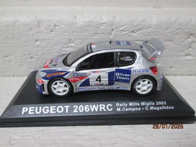 DIE CAST 1:43 SCALE - RALLY CAR -  PEUGEOT 206 WRC