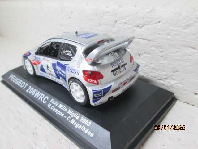 DIE CAST 1:43 SCALE - RALLY CAR -  PEUGEOT 206 WRC